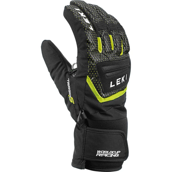 Leki Worldcup S Junior Fingerhandschuhe Black / Ice Lemon Kinder 3 Leki Worldcup S Junior Fingerhandschuhe Black / Ice Lemon Kinder