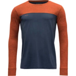 Devold Norang Merino 150 Funktionsshirt Lang Brick Melange / Night Herren