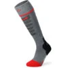 Lenz Heat Sock 5.1 Toe Cap Slim Fit Skisocken Grau/rot