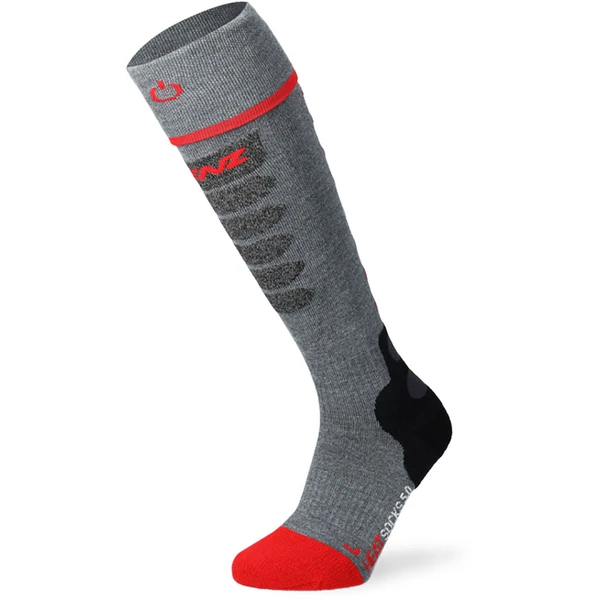 Lenz Heat Sock 5.1 Toe Cap Slim Fit Skisocken Grau/rot 3 Lenz Heat Sock 5.1 Toe Cap Slim Fit Skisocken Grau/rot