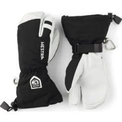Hestra Army Leather Heli Ski 3- Fingerhandschuhe Black Kinder